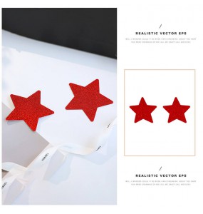 FEE ET MOI - Nipple Sticker Accessories (Red Star-shaped)